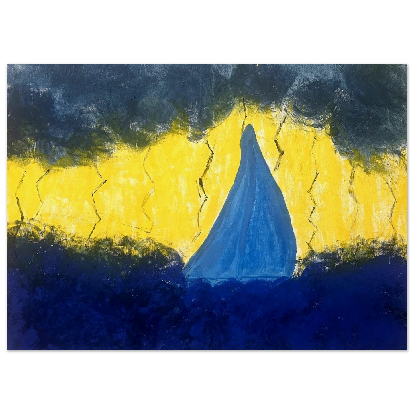 Storm on the Sea acrylic-canva
