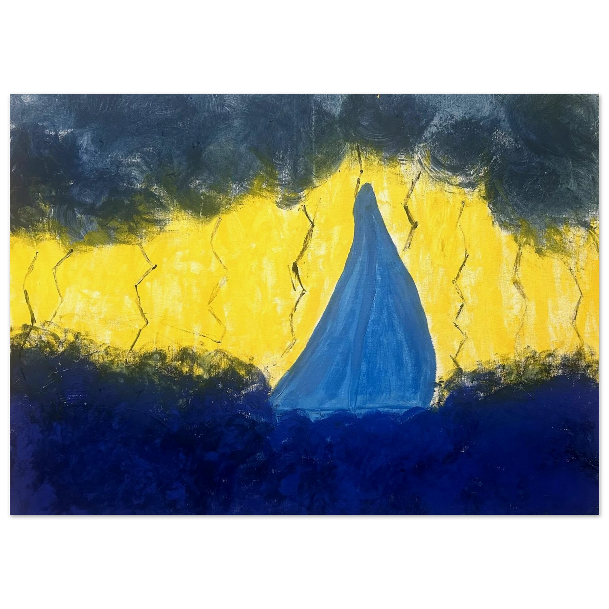 Storm on the Sea acrylic-canva