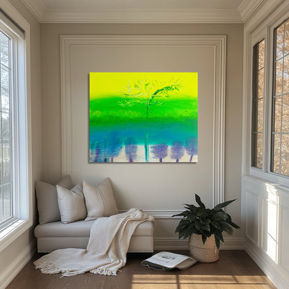 Canva Print Green and blue trees